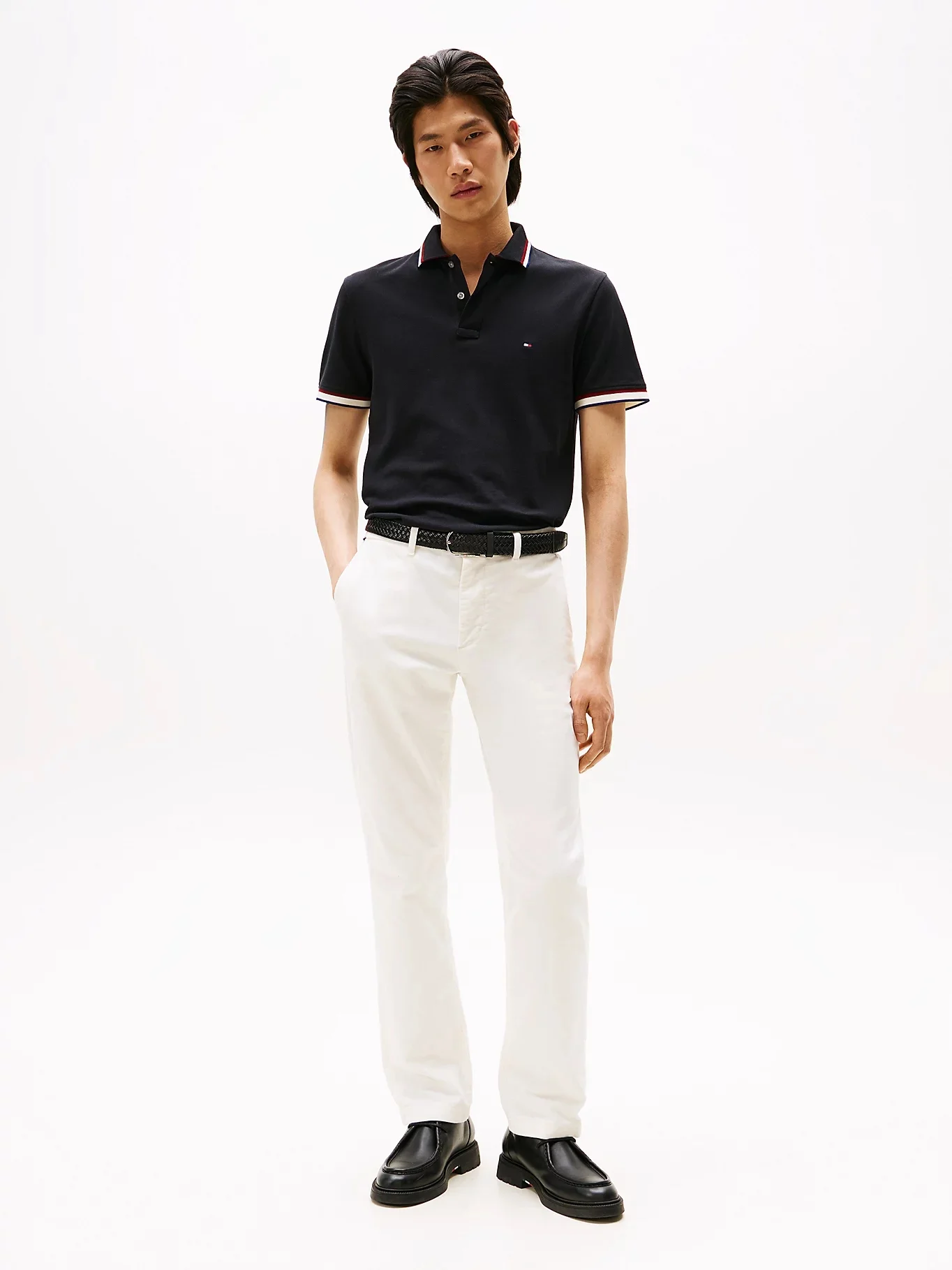 TOMMY HILFIGER Áo Polo Nam Tay Ngắn Cuff Interest Slim Fit Polo
