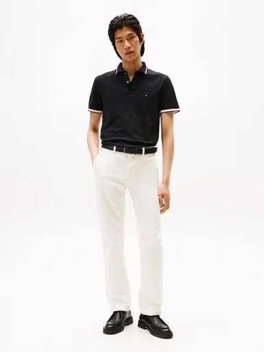 TOMMY HILFIGER Áo Polo Nam Tay Ngắn Cuff Interest Slim Fit Polo
