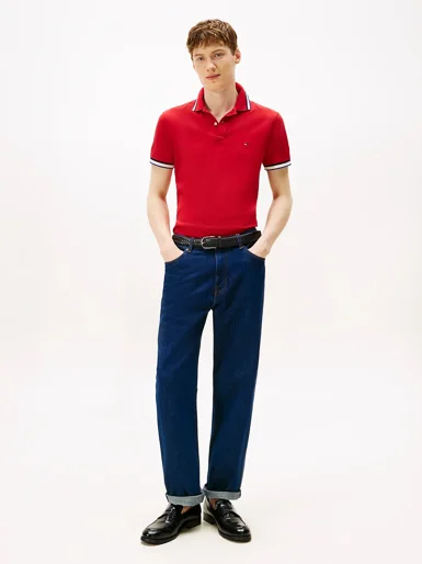 TOMMY HILFIGER Áo Polo Nam Tay Ngắn Cuff Interest Slim Fit Polo