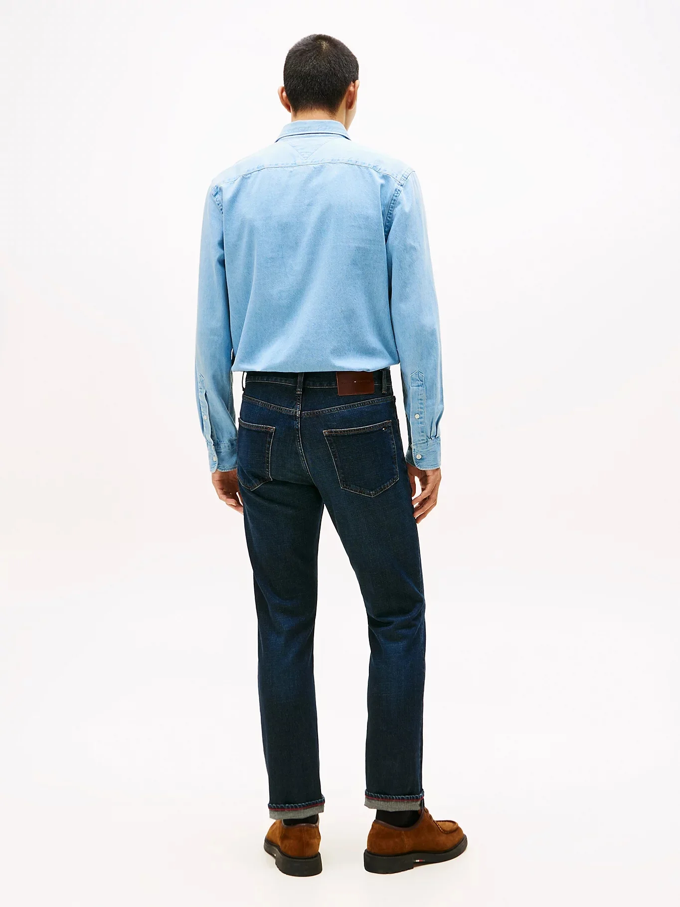 TOMMY HILFIGER Quần Jeans Nam Strght Denton Str Blacker Blue