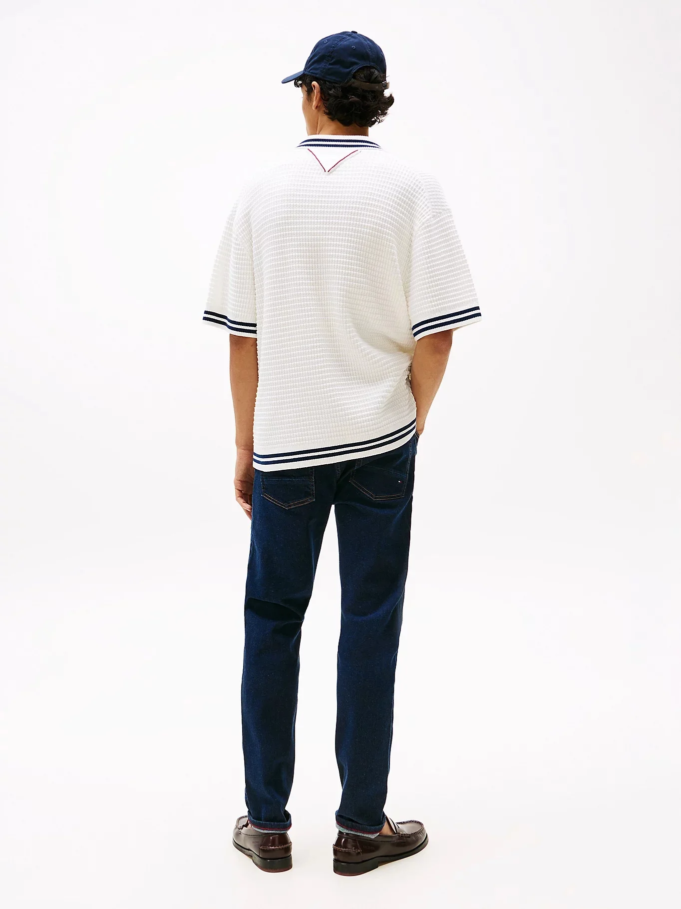 TOMMY HILFIGER Áo Polo Nam Tay Ngắn T1 Boxy Waffle Polo