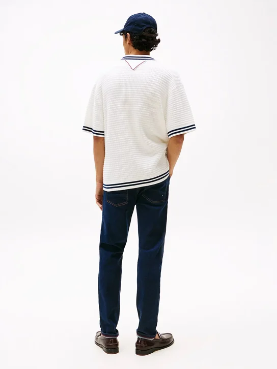 TOMMY HILFIGER Áo Polo Nam Tay Ngắn T1 Boxy Waffle Polo