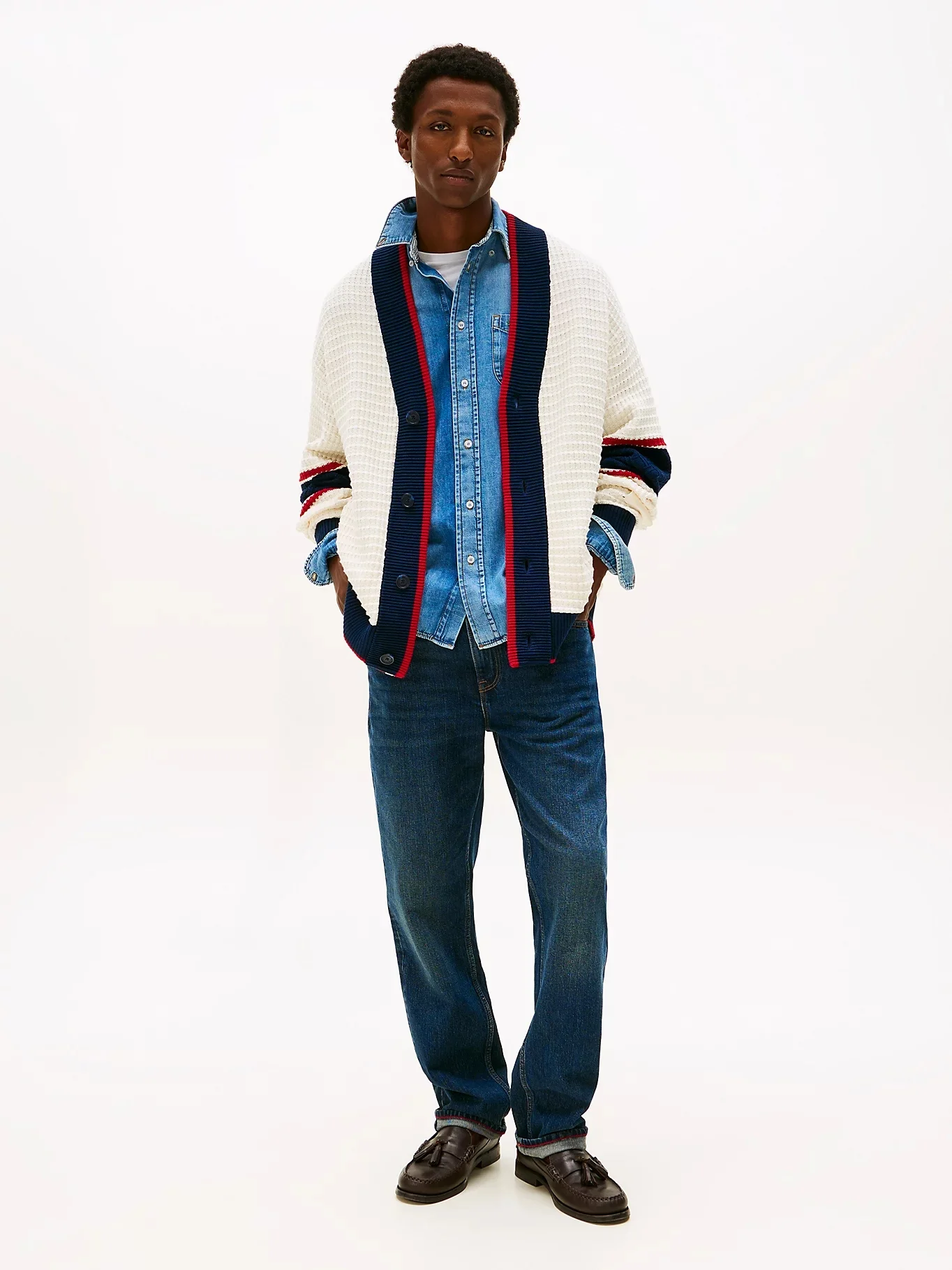 TOMMY HILFIGER Áo Cardigan Nam Tay Dài T1 Letterman Cardigan