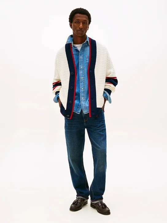 TOMMY HILFIGER Áo Cardigan Nam Tay Dài T1 Letterman Cardigan