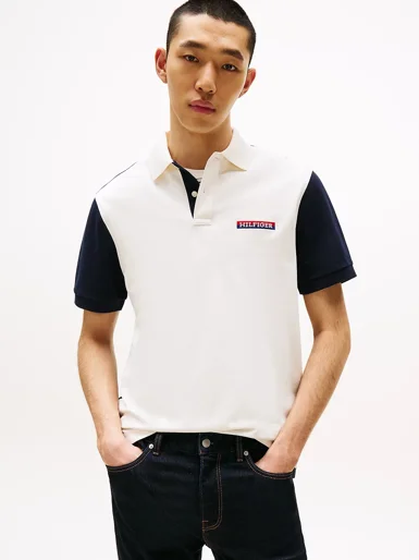 TOMMY HILFIGER Áo Polo Nam Tay Ngắn Archive Colorblock Polo