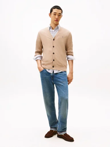 TOMMY HILFIGER Áo Cardigan Nam Tay Dài Pima CTN Cash Cardi RWB Tip