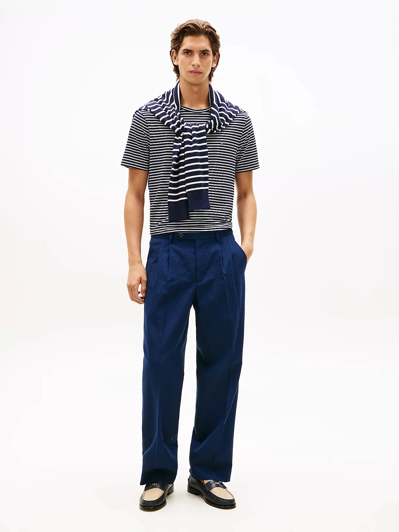 TOMMY HILFIGER Áo Thun Nam Tay Ngắn Ess SSnl Reg Fit Stripe Tee