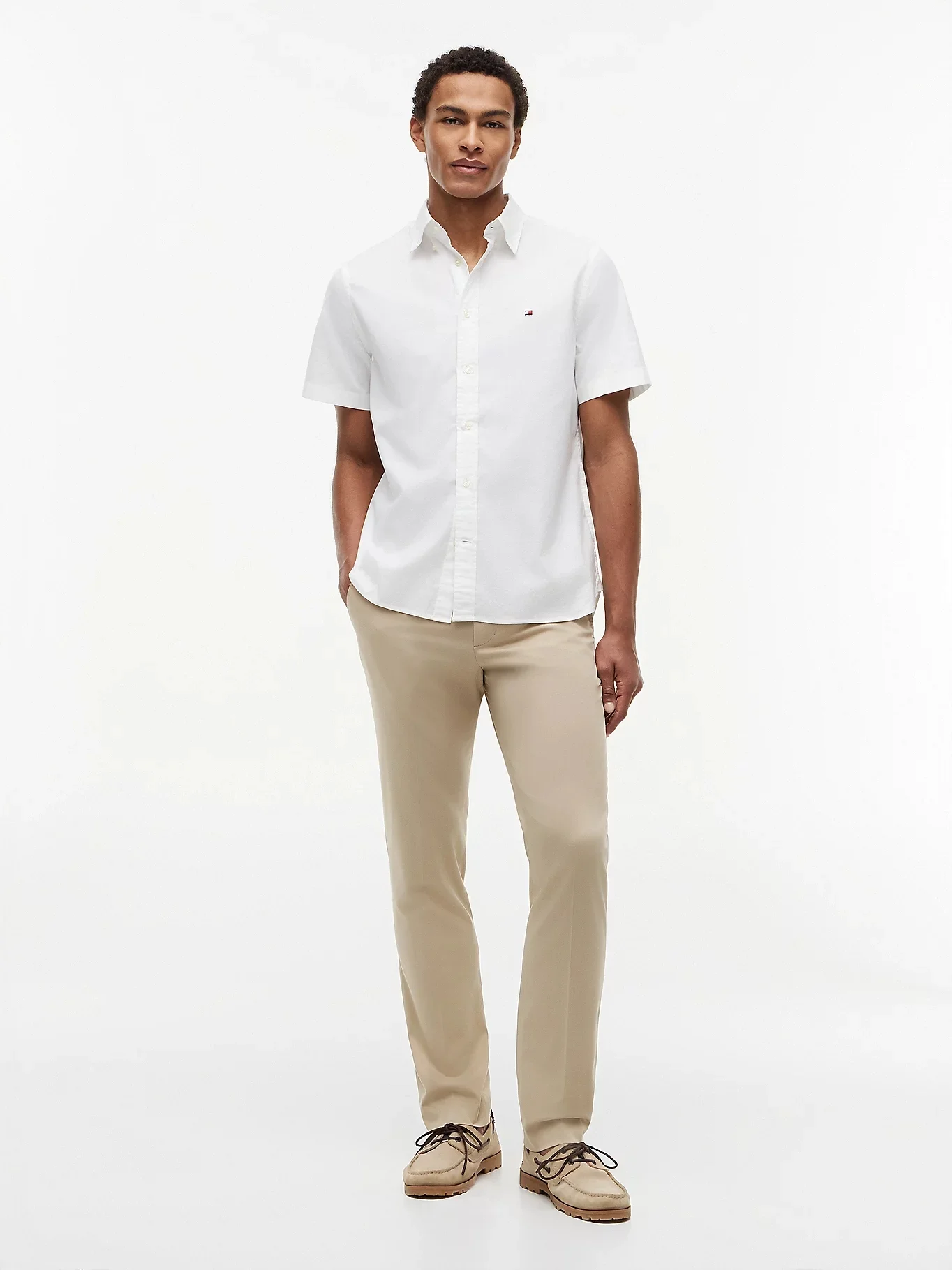 TOMMY HILFIGER Áo Sơ Mi Nam Tay Ngắn AF LW Oxf Solid S/S Shirts