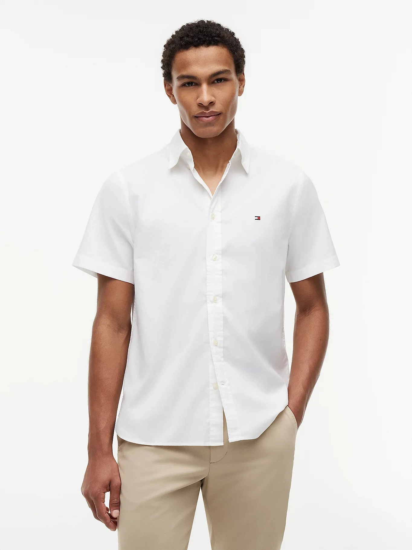 TOMMY HILFIGER Áo Sơ Mi Nam Tay Ngắn AF LW Oxf Solid S/S Shirts