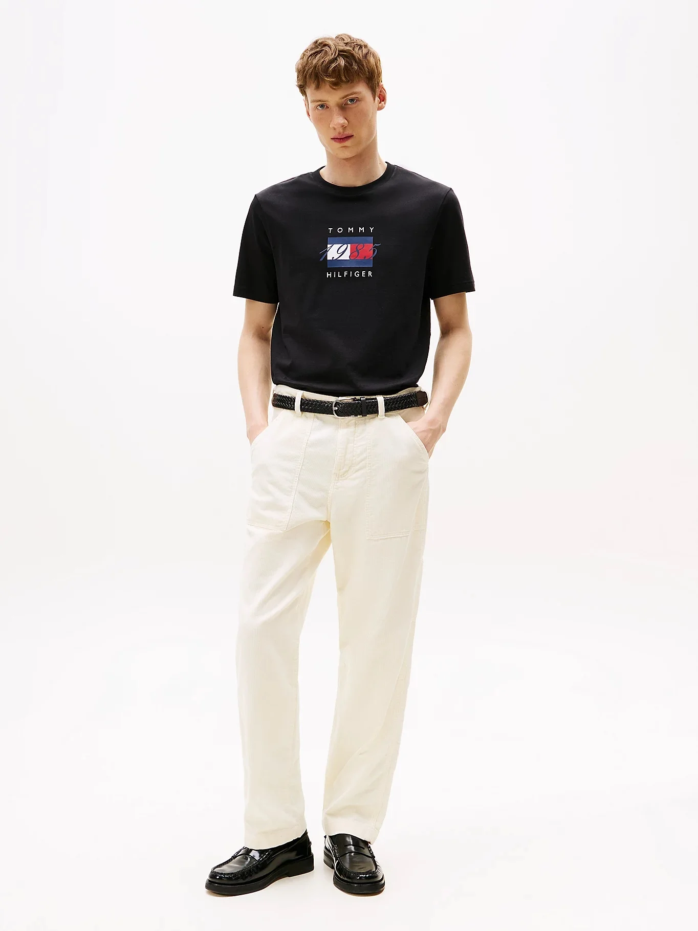 TOMMY HILFIGER Áo Thun Nam Tay Ngắn Linear Flag Graphic Tee