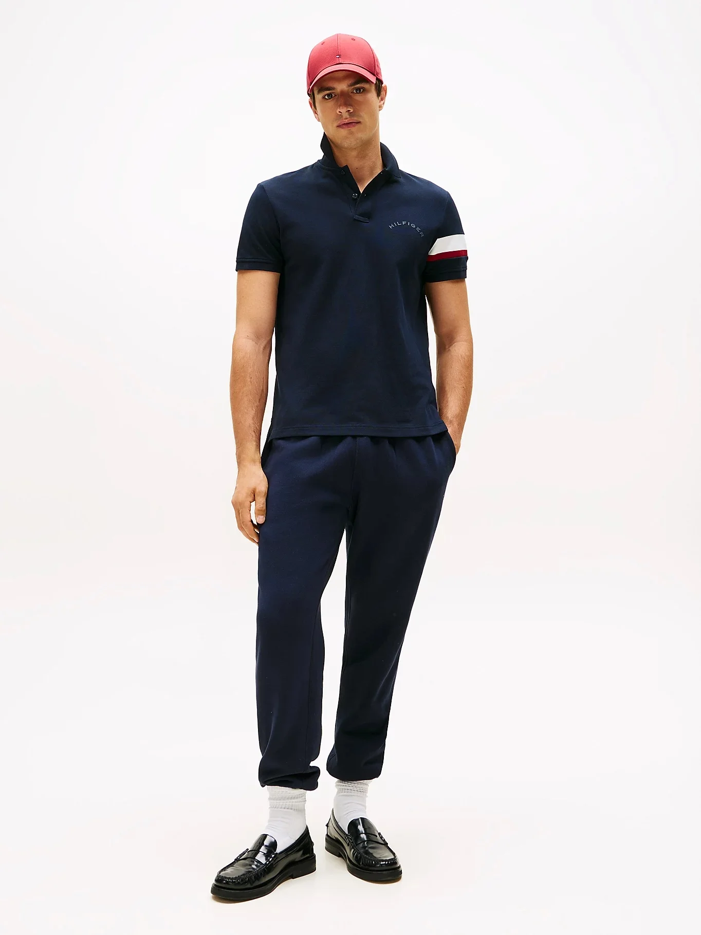 TOMMY HILFIGER Áo Polo Nam Tay Ngắn RWB Sleeve Tape Reg Polo