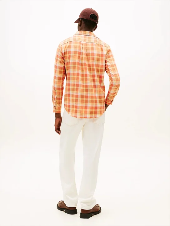 TOMMY HILFIGER Áo Sơ Mi Nam Tay Dài Soft Touch Blend Chk RF Shirt