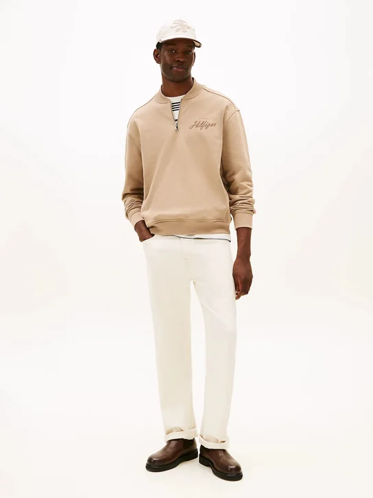 TOMMY HILFIGER Áo Khoác Nam Tay Dài Modern Ath Graphic 1/4 Crew