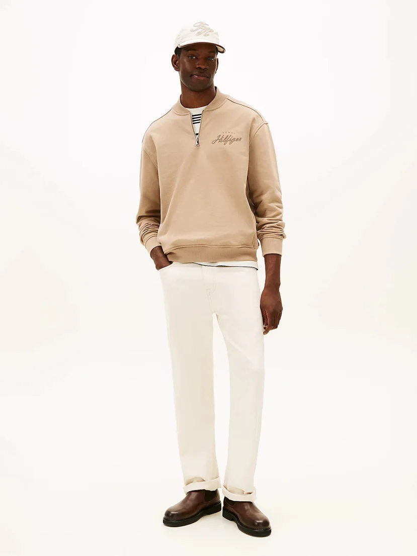 TOMMY HILFIGER Áo Khoác Nam Tay Dài Modern Ath Graphic 1/4 Crew