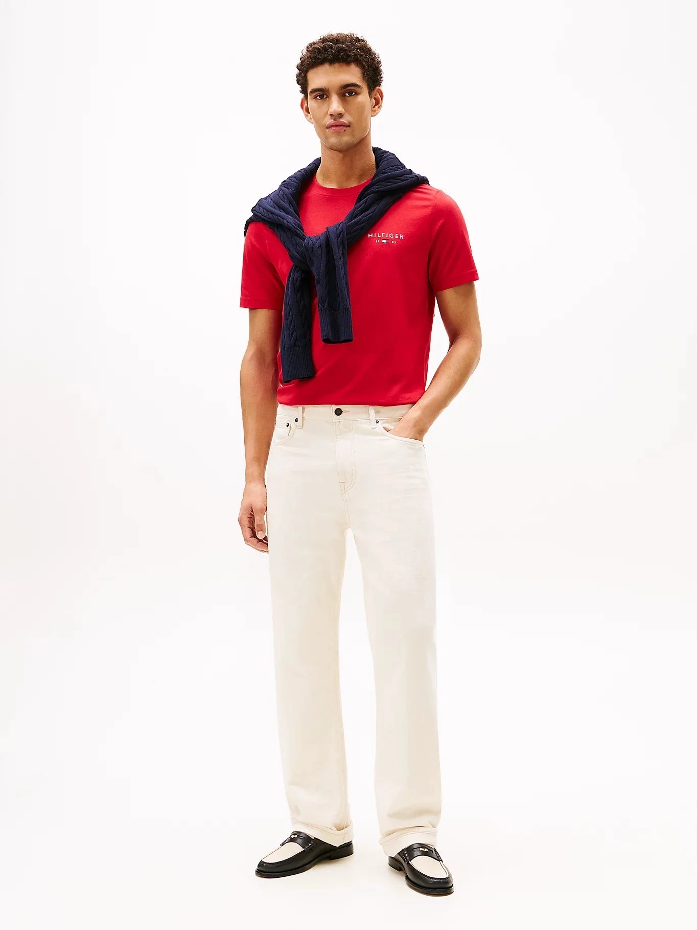 TOMMY HILFIGER Áo Thun Nam Tay Ngắn Brand Love Small Hilfiger Tee