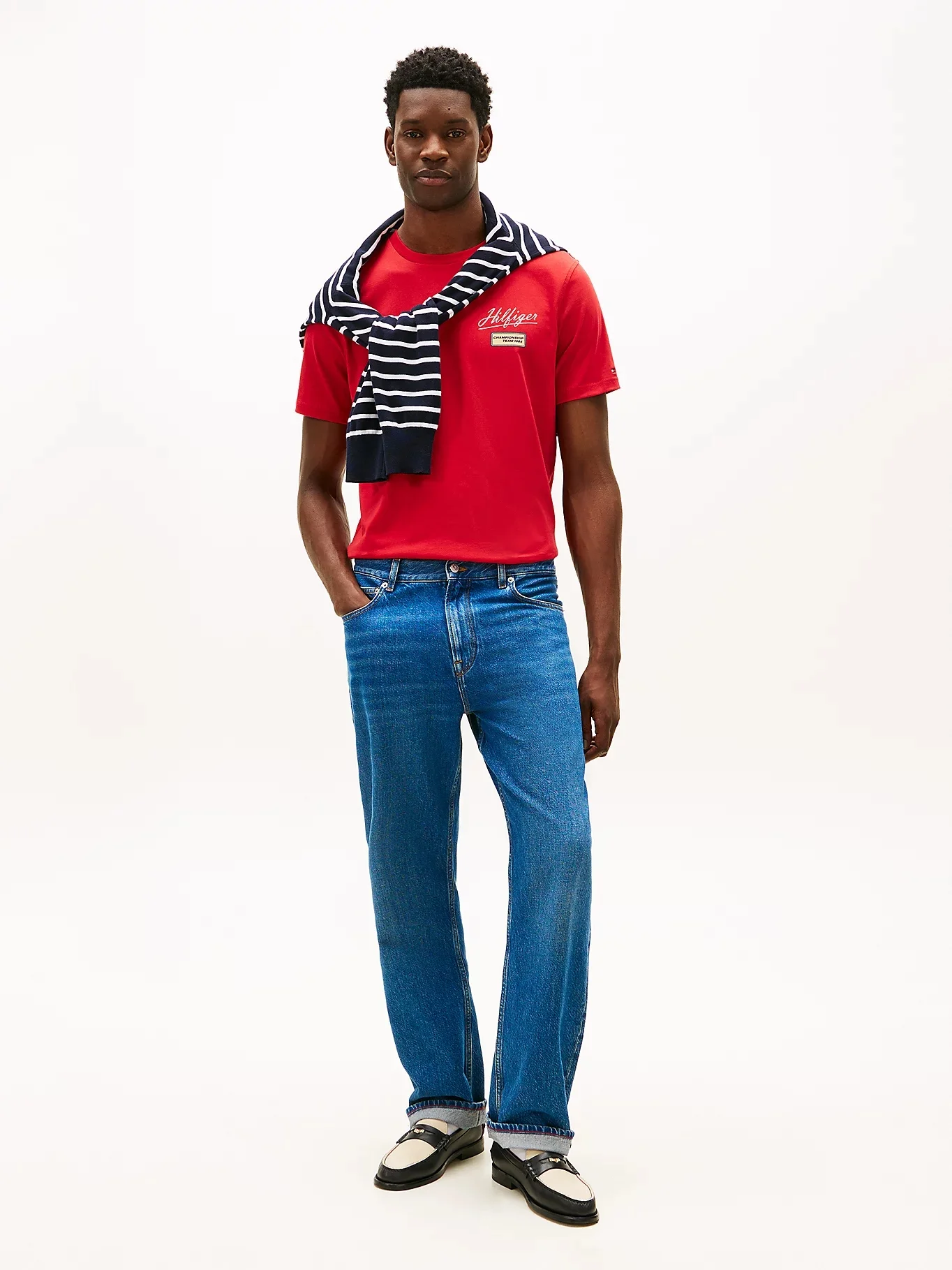 TOMMY HILFIGER Áo Thun Nam Tay Ngắn Modern Ath Graphic Badge Tee