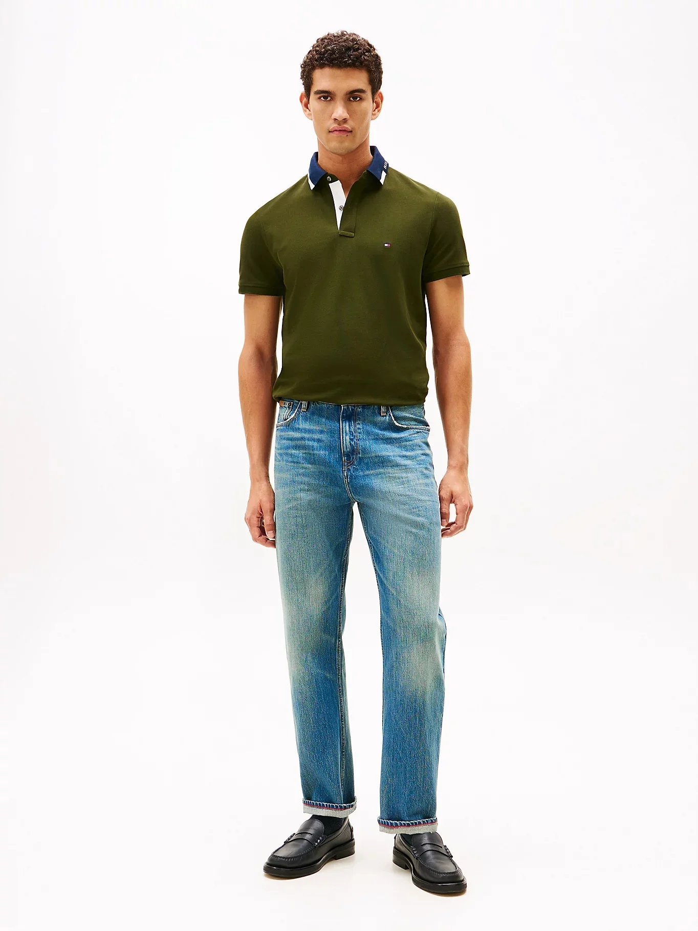 TOMMY HILFIGER Áo Polo Nam Tay Ngắn Pique Grafic Collar Reg Polo