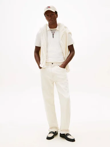 TOMMY HILFIGER Áo Polo Nam Tay Ngắn Liquid Cotton RWB Zip Reg Polo