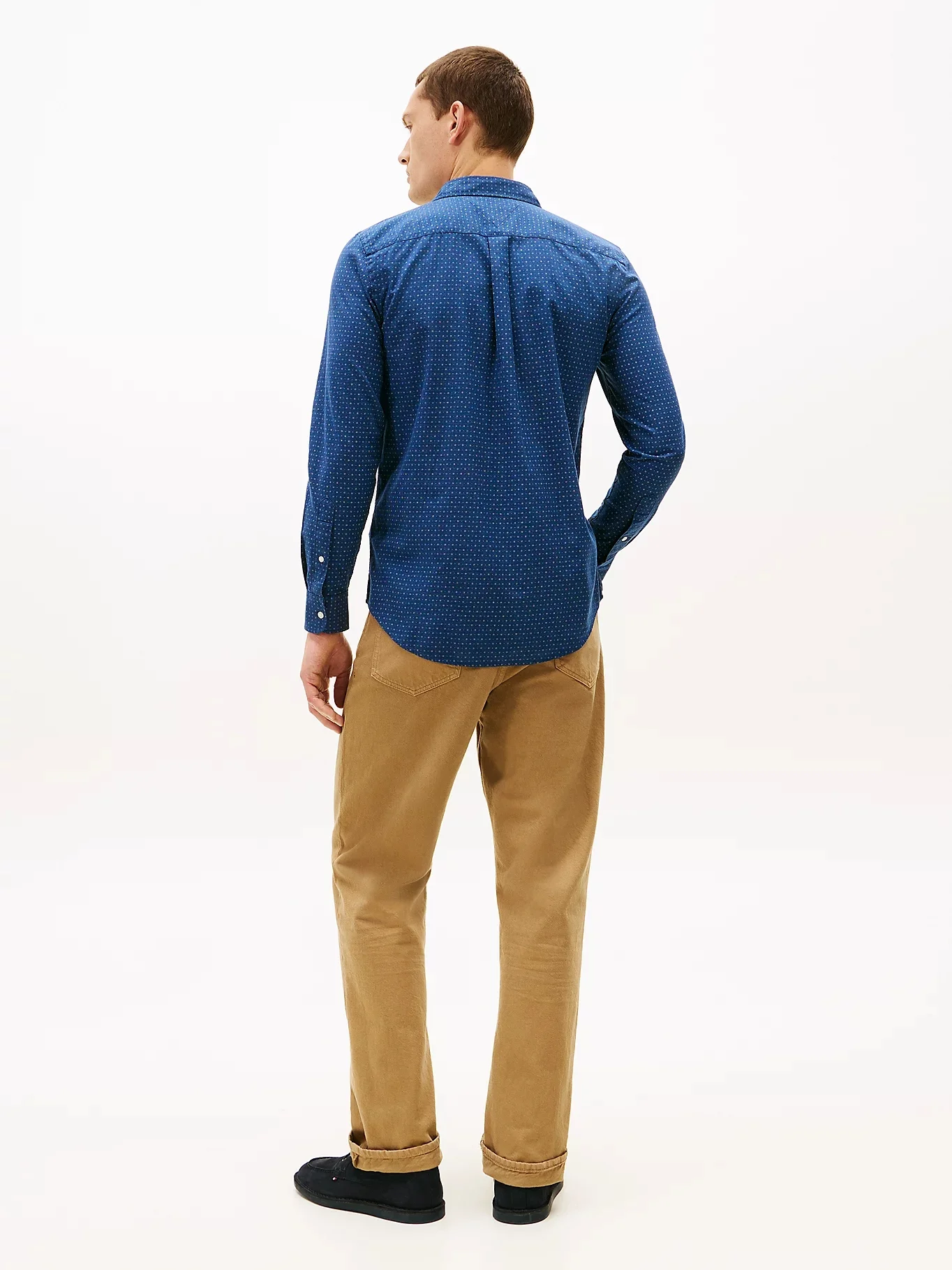 TOMMY HILFIGER Áo Sơ Mi Nam Tay Dài Flex Poplin Mini Prnt SF Shirt