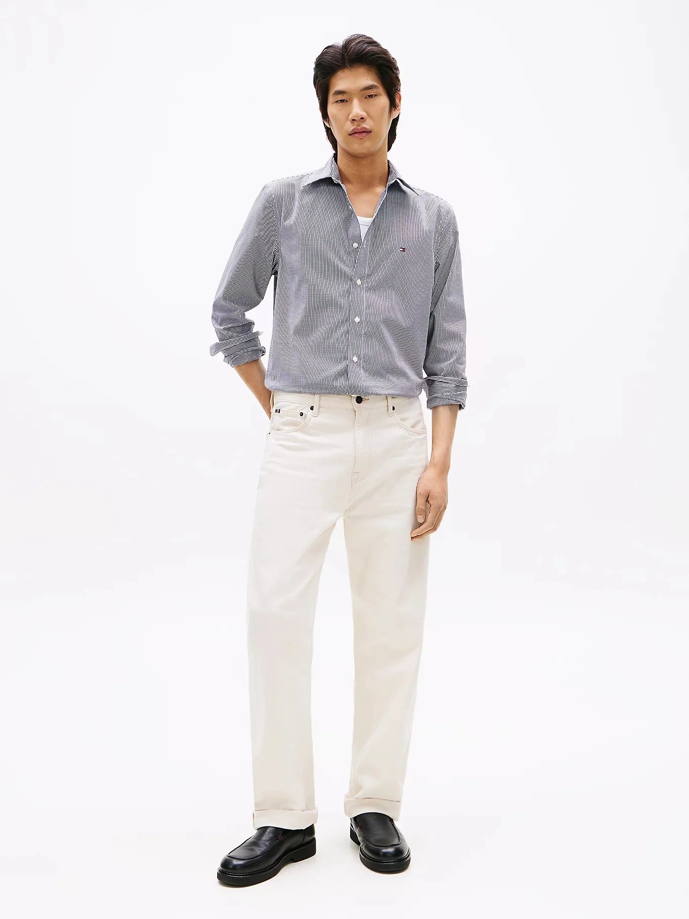 TOMMY HILFIGER Áo Sơ Mi Nam Tay Dài AF Non Iron Mini Check Shirt