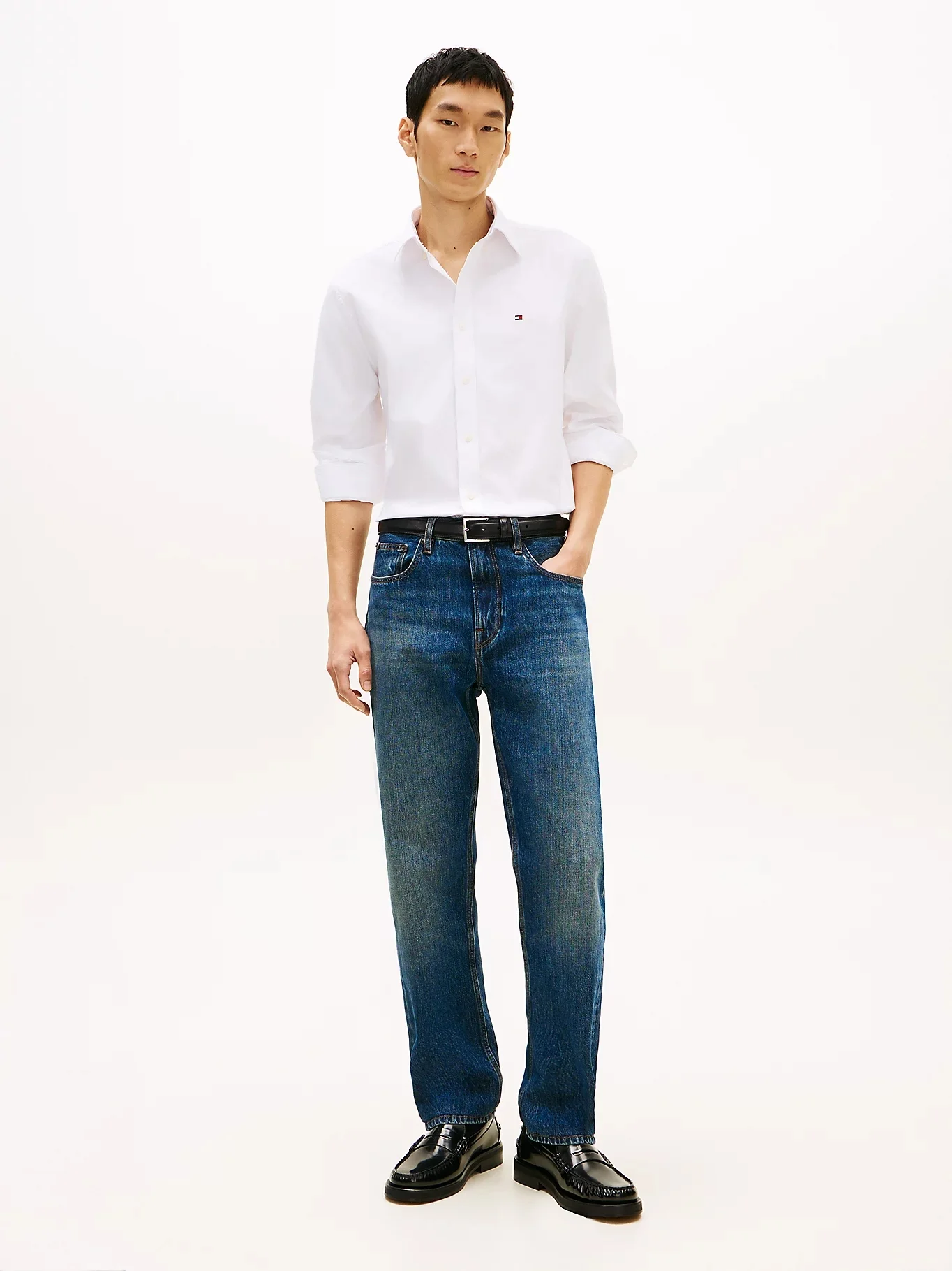 TOMMY HILFIGER Áo Sơ Mi Nam Tay Dài Performance Poplin Solid