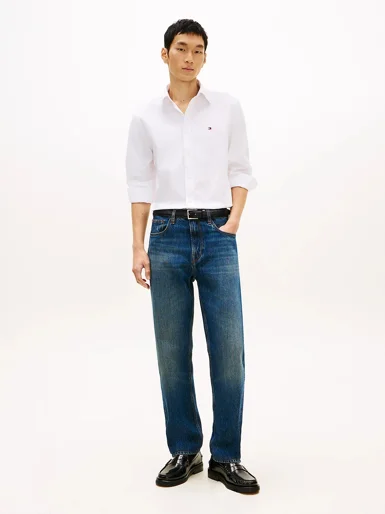 TOMMY HILFIGER Áo Sơ Mi Nam Tay Dài Performance Poplin Solid