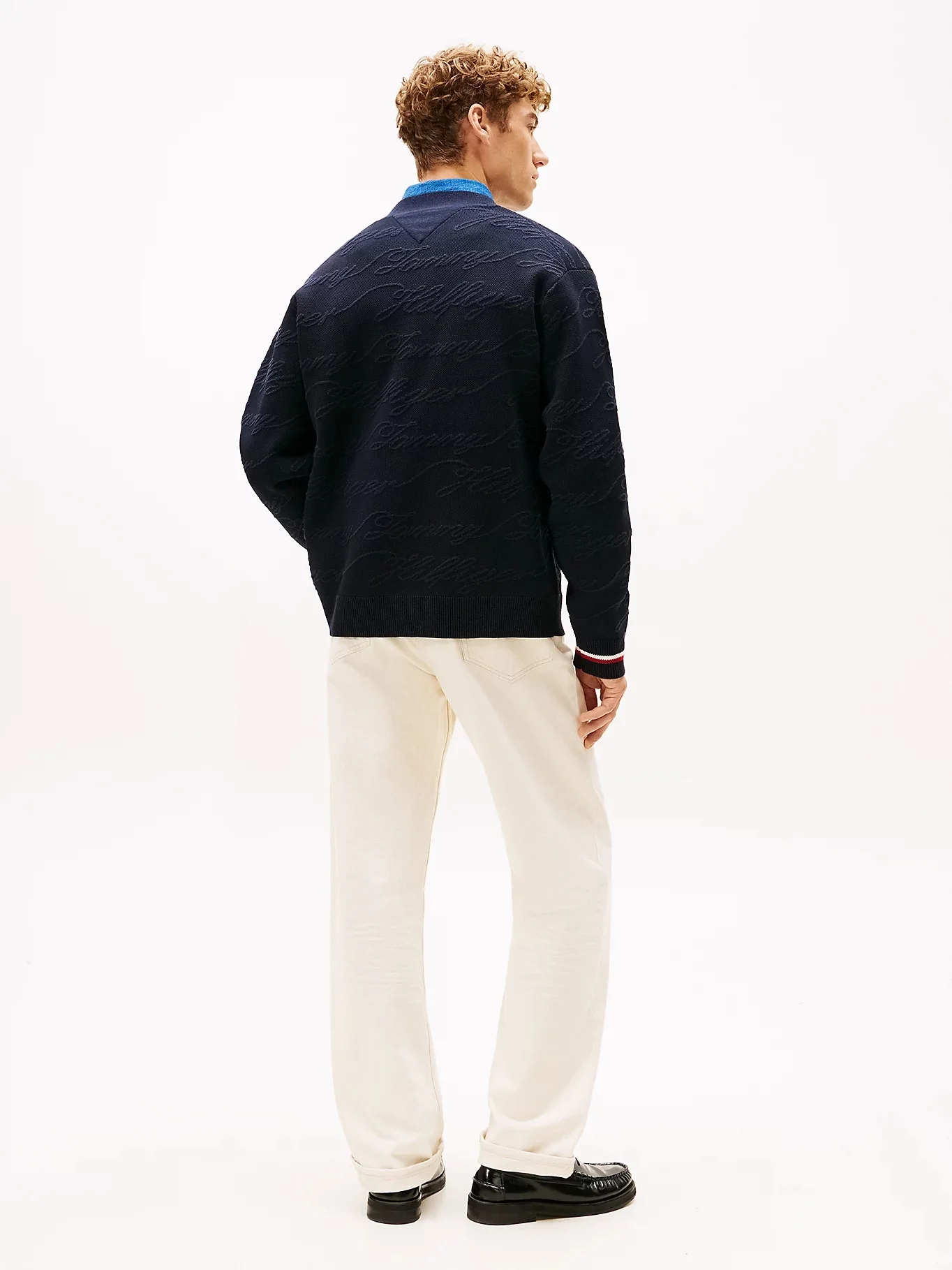 TOMMY HILFIGER Áo Cardigan Nam Tay Dài LNY Jacquard V Neck Cardigan