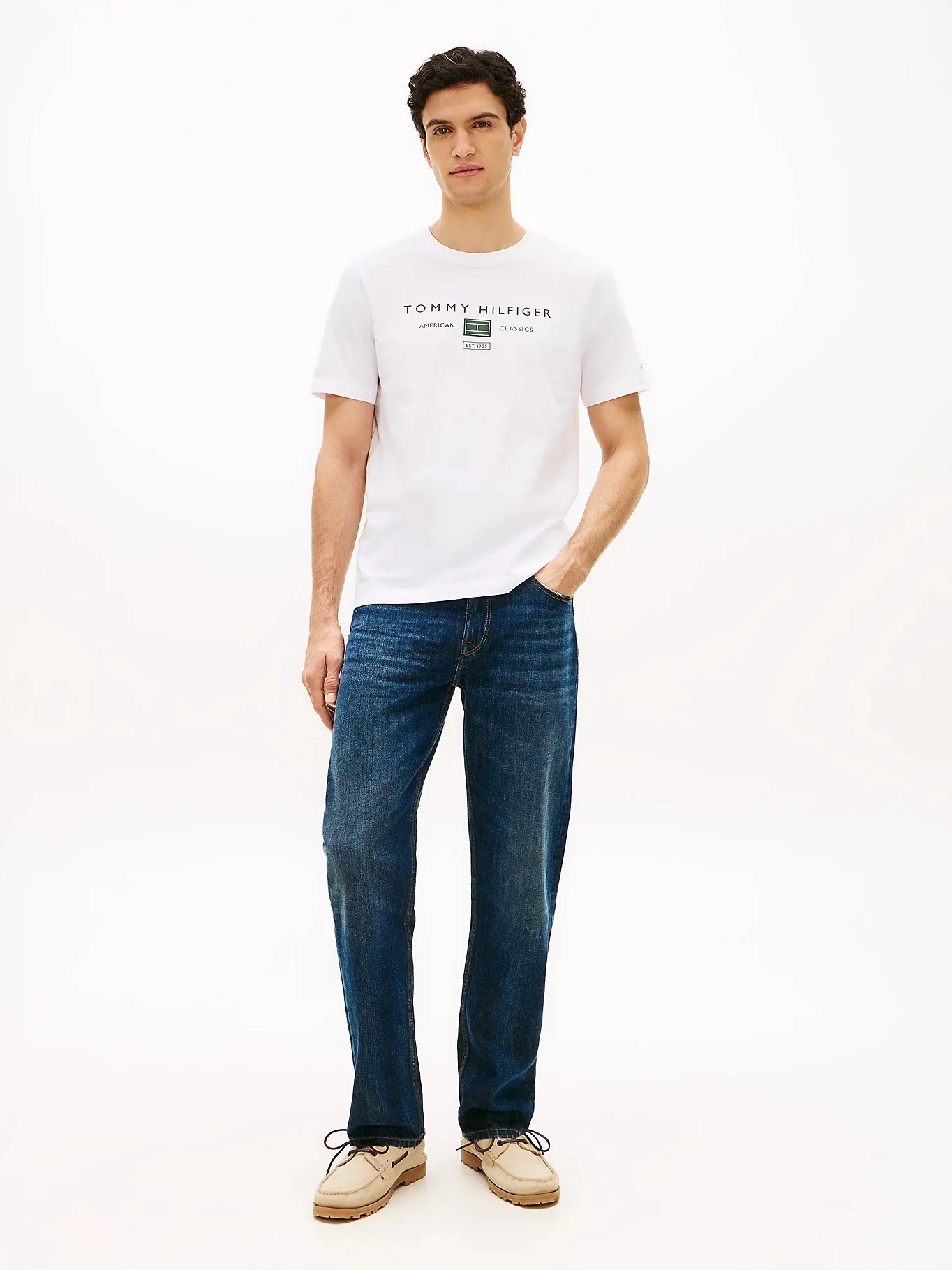 TOMMY HILFIGER Áo Thun Nam Tay Ngắn Brand Love Mono Stack Tee