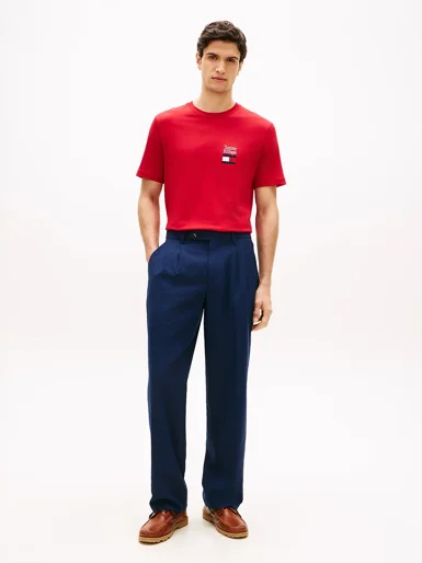 TOMMY HILFIGER Áo Thun Nam Tay Ngắn Brand Love Text Stack Tee