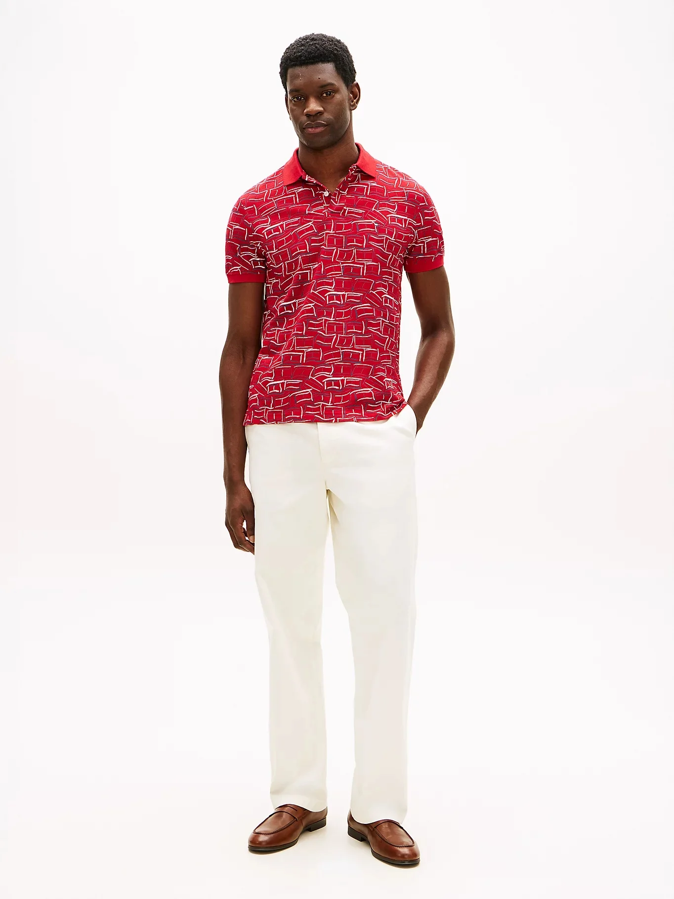 TOMMY HILFIGER Áo Polo Nam Tay Ngắn Aop Pique Reg Polo
