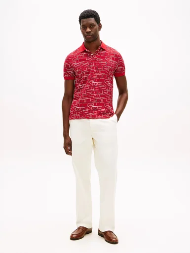 TOMMY HILFIGER Áo Polo Nam Tay Ngắn Aop Pique Reg Polo