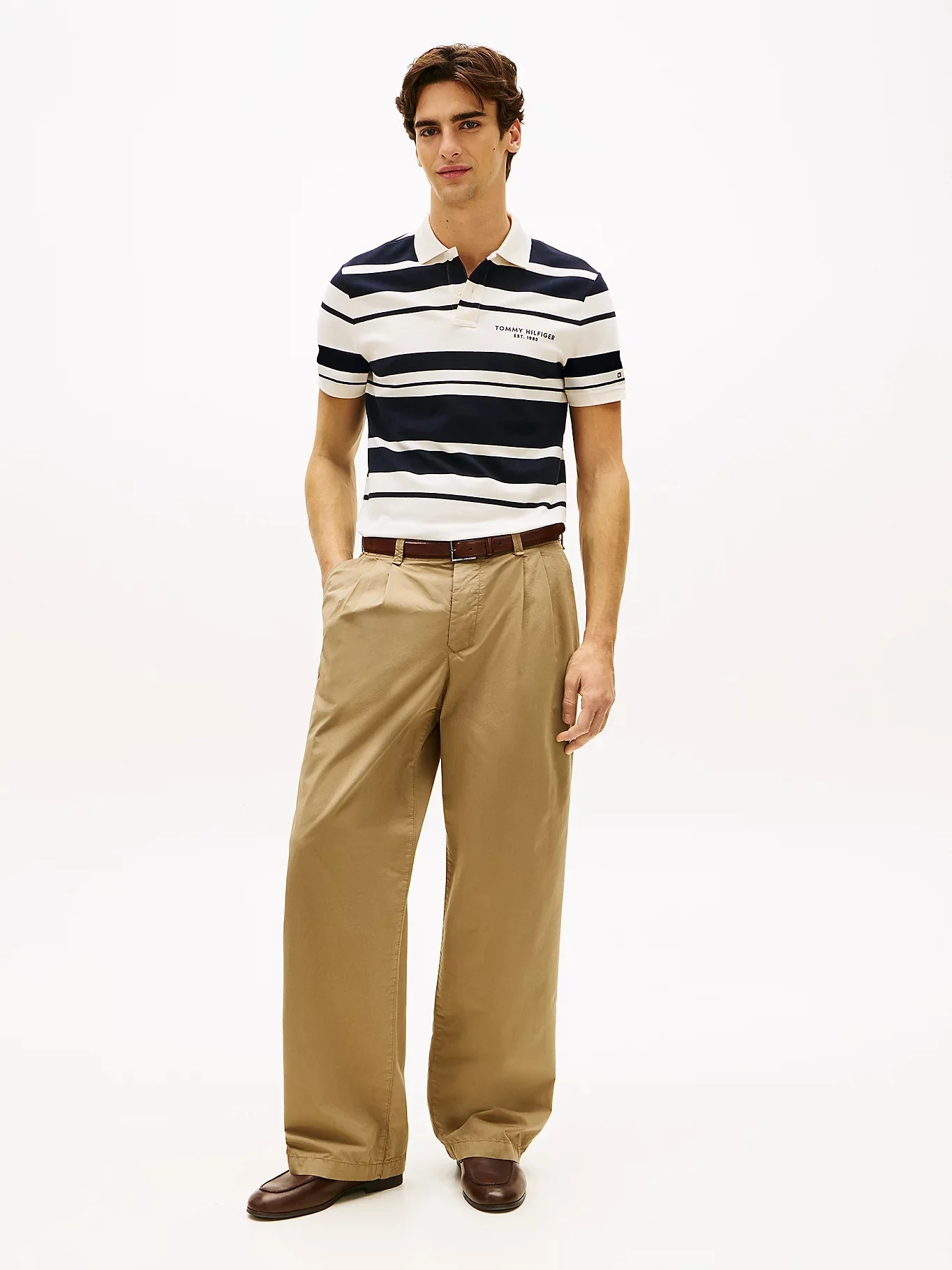 TOMMY HILFIGER Áo Polo Nam Tay Ngắn Pique Multi Stripe Reg Polo