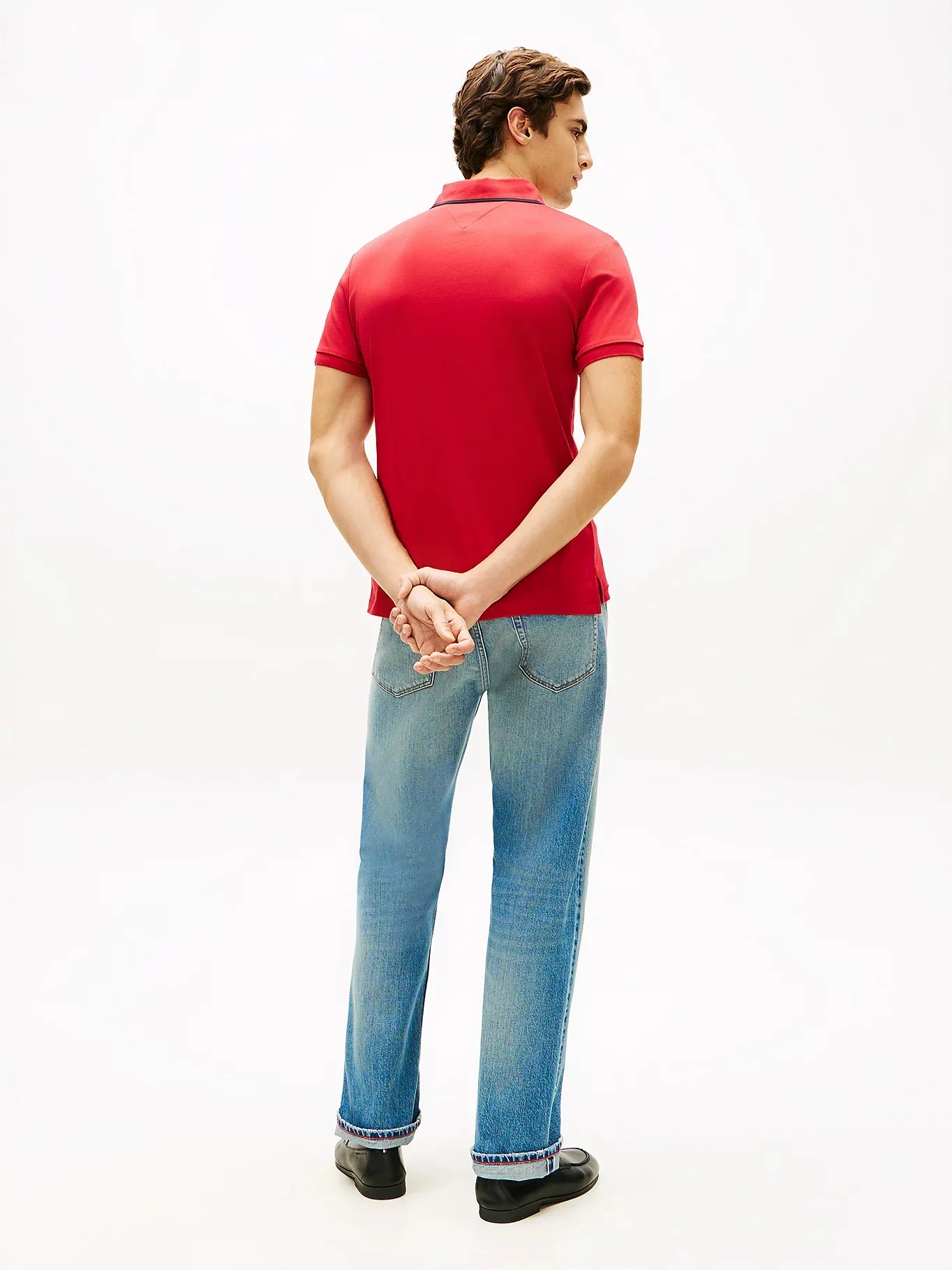 TOMMY HILFIGER Áo Polo Nam Tay Ngắn Liquid Cotton Tipped Slim Polo
