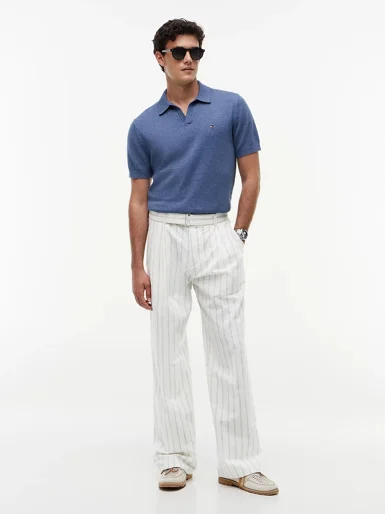 TOMMY HILFIGER Quần Dài Nam Grand 2Plt Linen Stripe W Belt