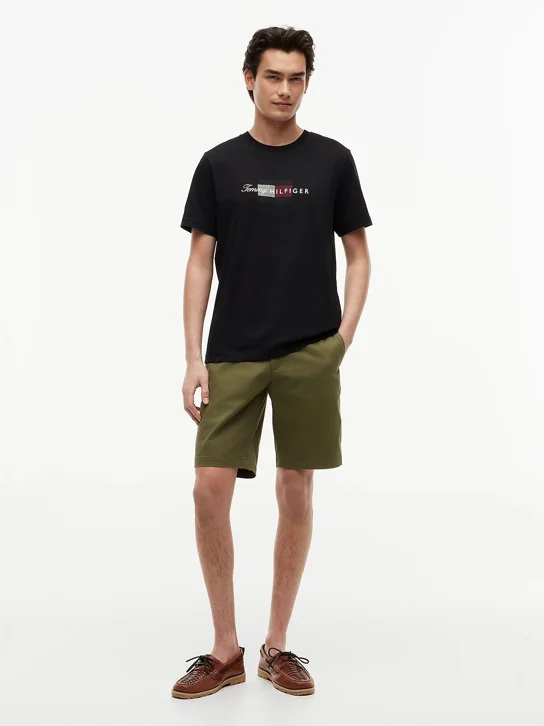 TOMMY HILFIGER Áo Thun Nam Tay Ngắn Script Flag Regular Tee