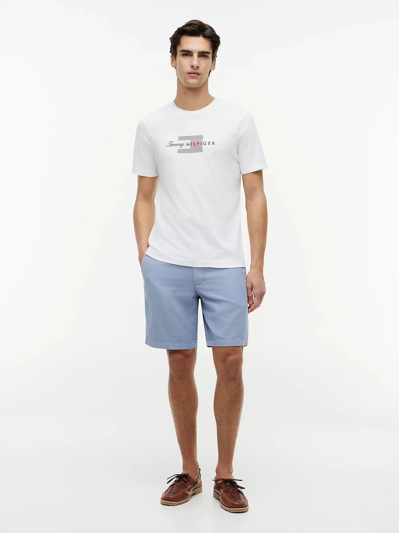 TOMMY HILFIGER Áo Thun Nam Tay Ngắn Script Flag Regular Tee