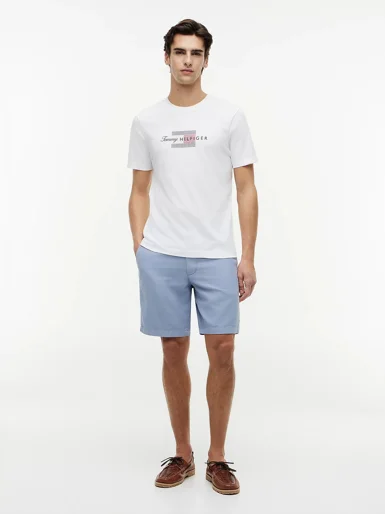 TOMMY HILFIGER Áo Thun Nam Tay Ngắn Script Flag Regular Tee