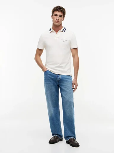 TOMMY HILFIGER Áo Polo Nam Tay Ngắn Left Chest Graphic N Tipping