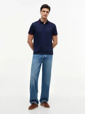 TOMMY HILFIGER Áo Polo Nam Tay Ngắn India Interlk Collar Reg Polo