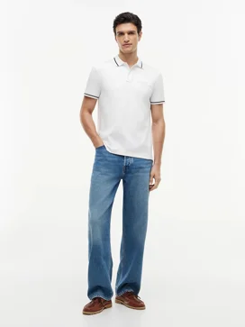 TOMMY HILFIGER Áo Polo Nam Tay Ngắn India Interlk Collar Reg Polo