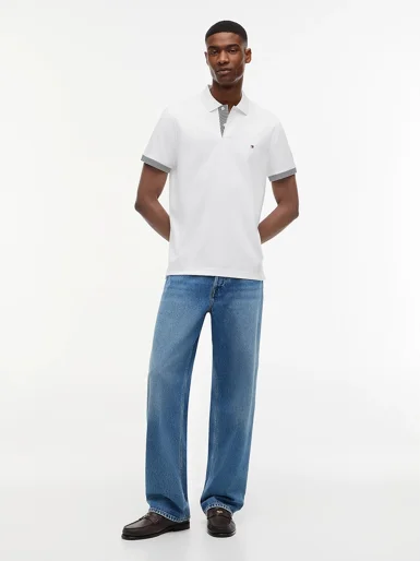 TOMMY HILFIGER Áo Polo Nam Tay Ngắn Merc Jacquard Plack Reg Polo