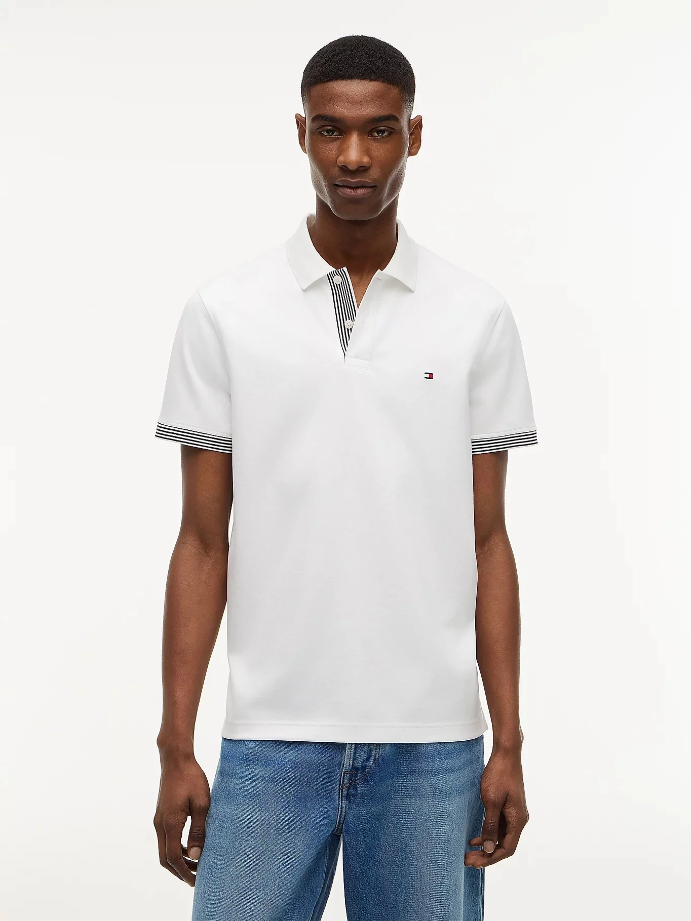 TOMMY HILFIGER Áo Polo Nam Tay Ngắn Merc Jacquard Plack Reg Polo