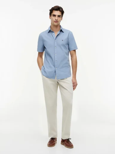 TOMMY HILFIGER Áo Sơ Mi Nam Tay Ngắn Gmd Poplin Btd S/S Shirt