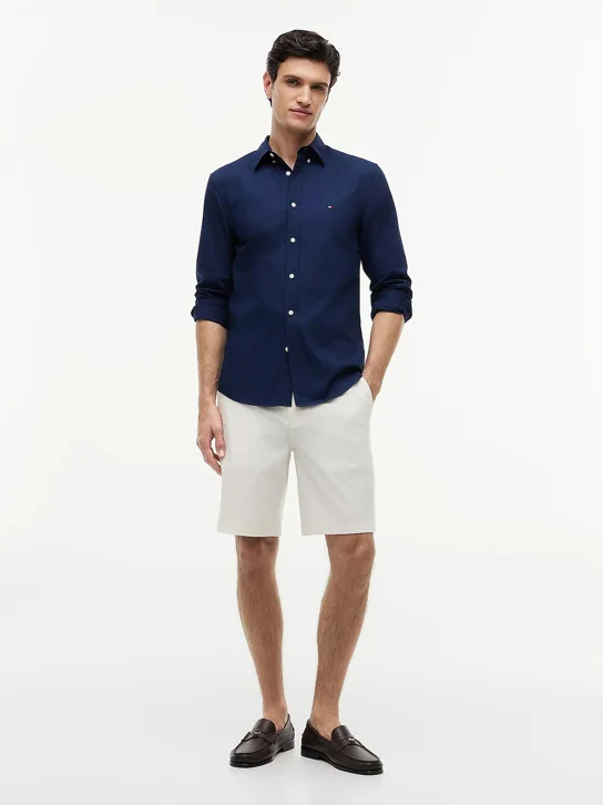 TOMMY HILFIGER Áo Sơ Mi Nam Tay Dài Flex Pop Small Dobby SF Shirt