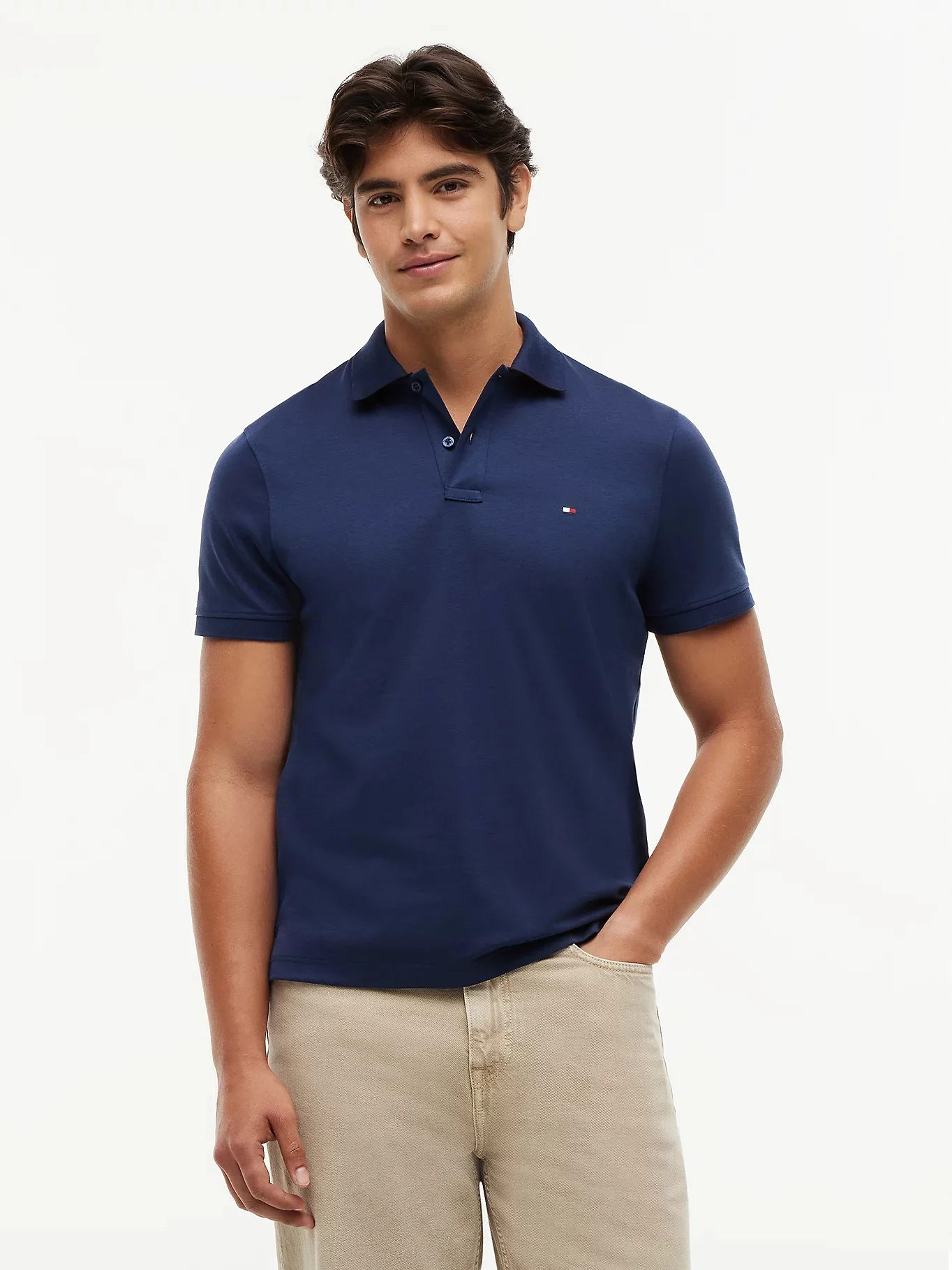 TOMMY HILFIGER Áo Polo Nam Tay Ngắn Jacquard RWB Polo