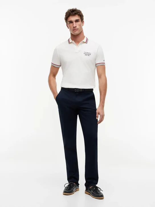 TOMMY HILFIGER Áo Polo Nam Tay Ngắn Collar / Cuff Detail Reg Polo