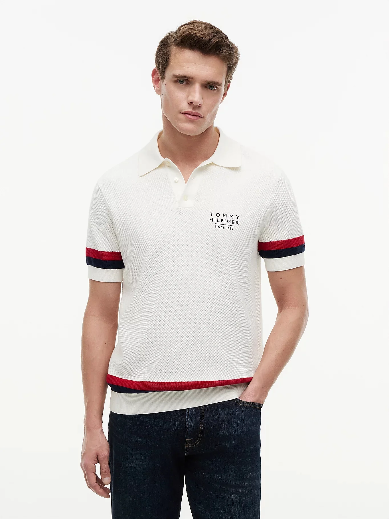 TOMMY HILFIGER Áo Sweater Nam Tay Ngắn Americana SS Polo