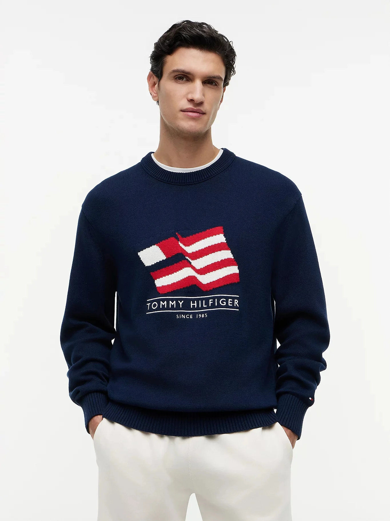TOMMY HILFIGER Áo Sweater Nam Tay Dài Americana Crew Neck Sweater