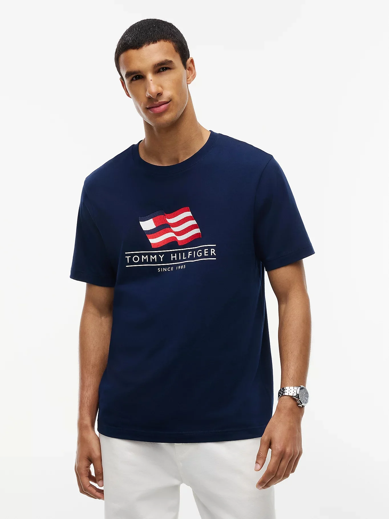 TOMMY HILFIGER Áo Thun Nam Tay Ngắn Americana Main Flag Reg Tee