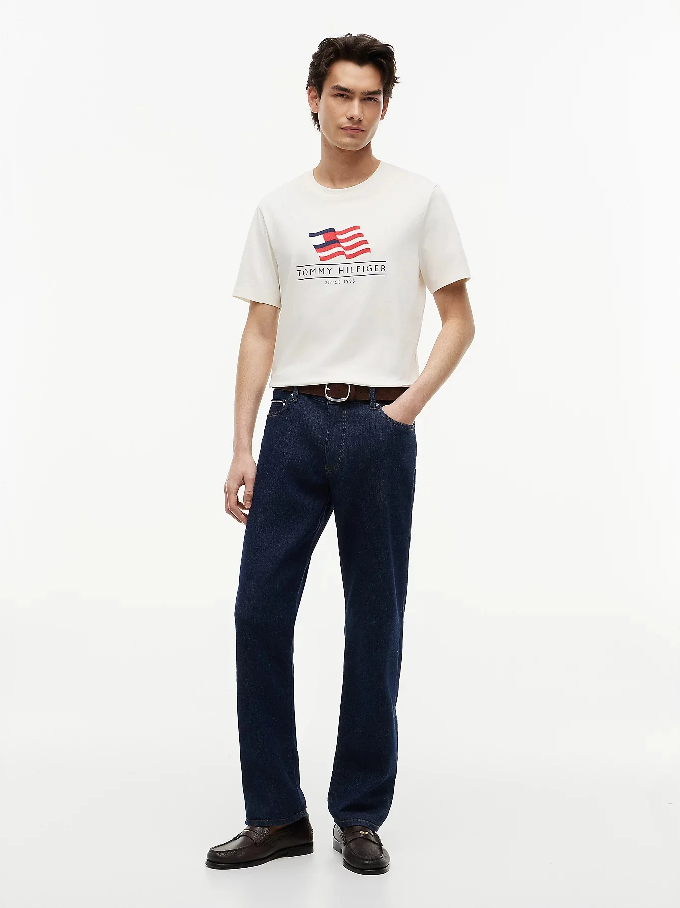 TOMMY HILFIGER Áo Thun Nam Tay Ngắn Americana Main Flag Reg Tee